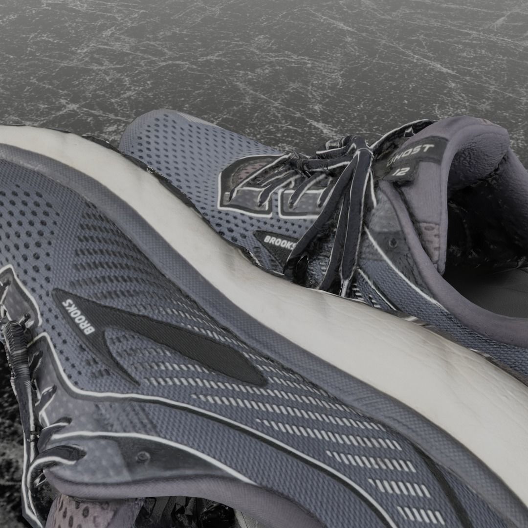 BROOKS GHOST 12 3D SHOES Low-poly 3D model_8
