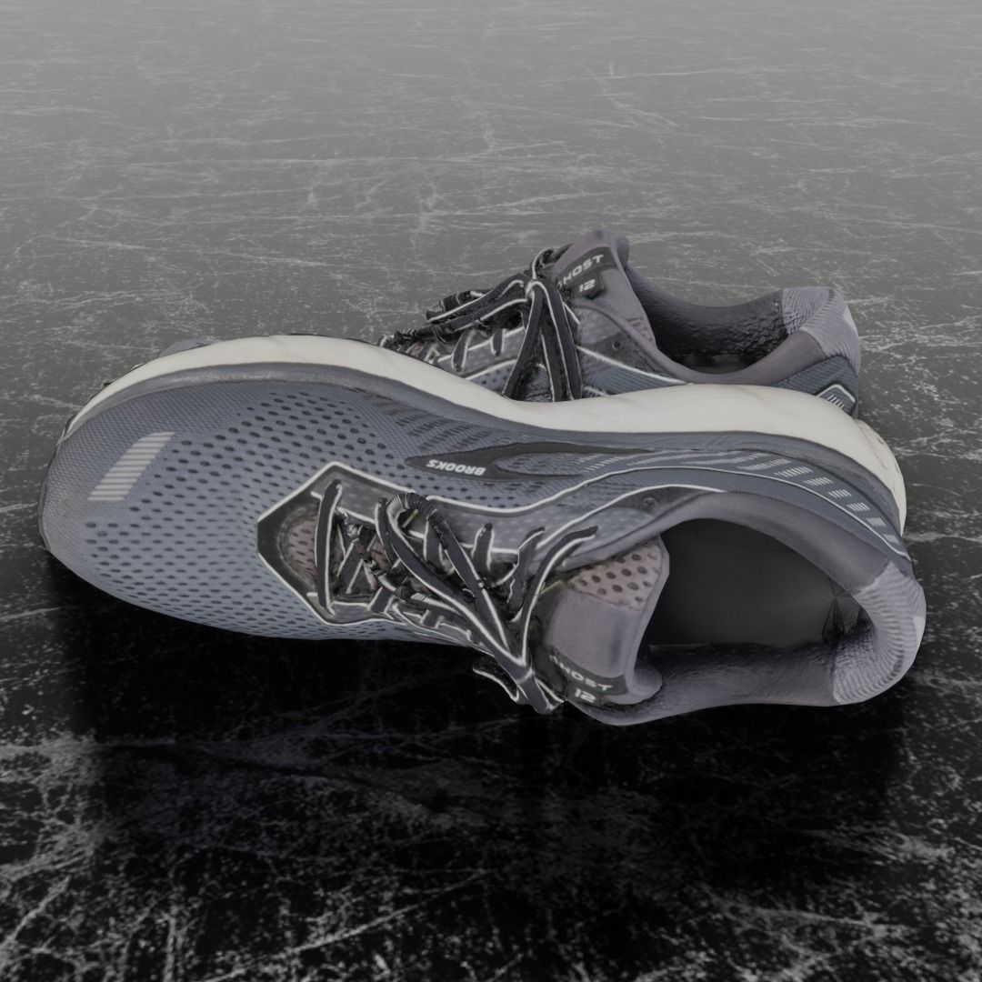BROOKS GHOST 12 3D SHOES Low-poly 3D model_7