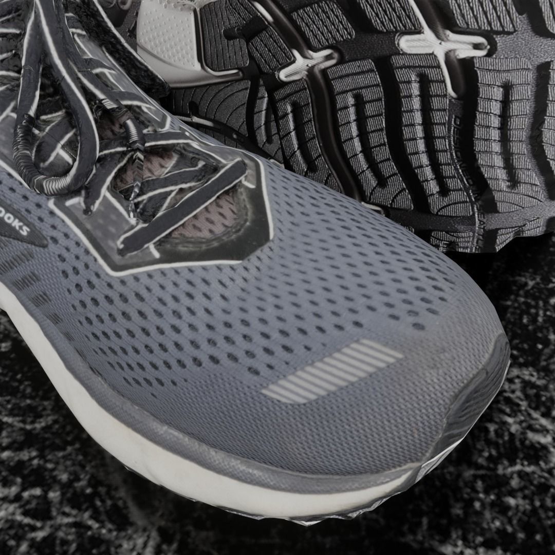 BROOKS GHOST 12 3D SHOES Low-poly 3D model_11