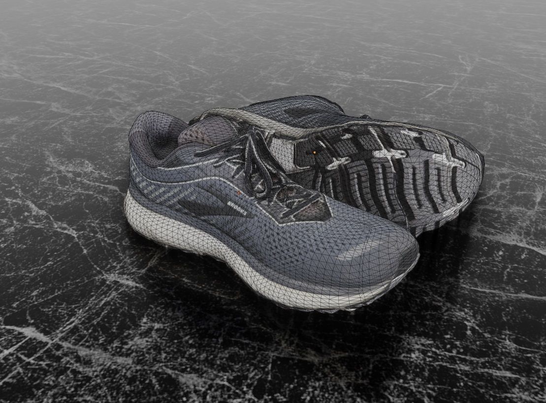 BROOKS GHOST 12 3D SHOES Low-poly 3D model_13