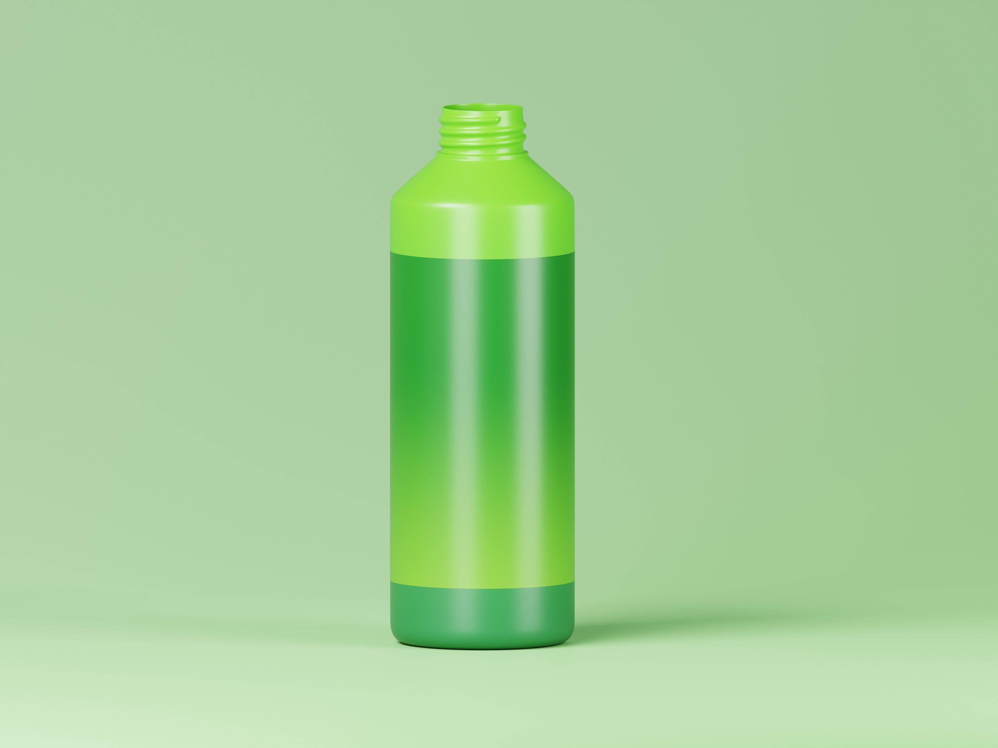 Green Chemical Detergent Plastic Bottle 3D Model Low-poly 3D model_4
