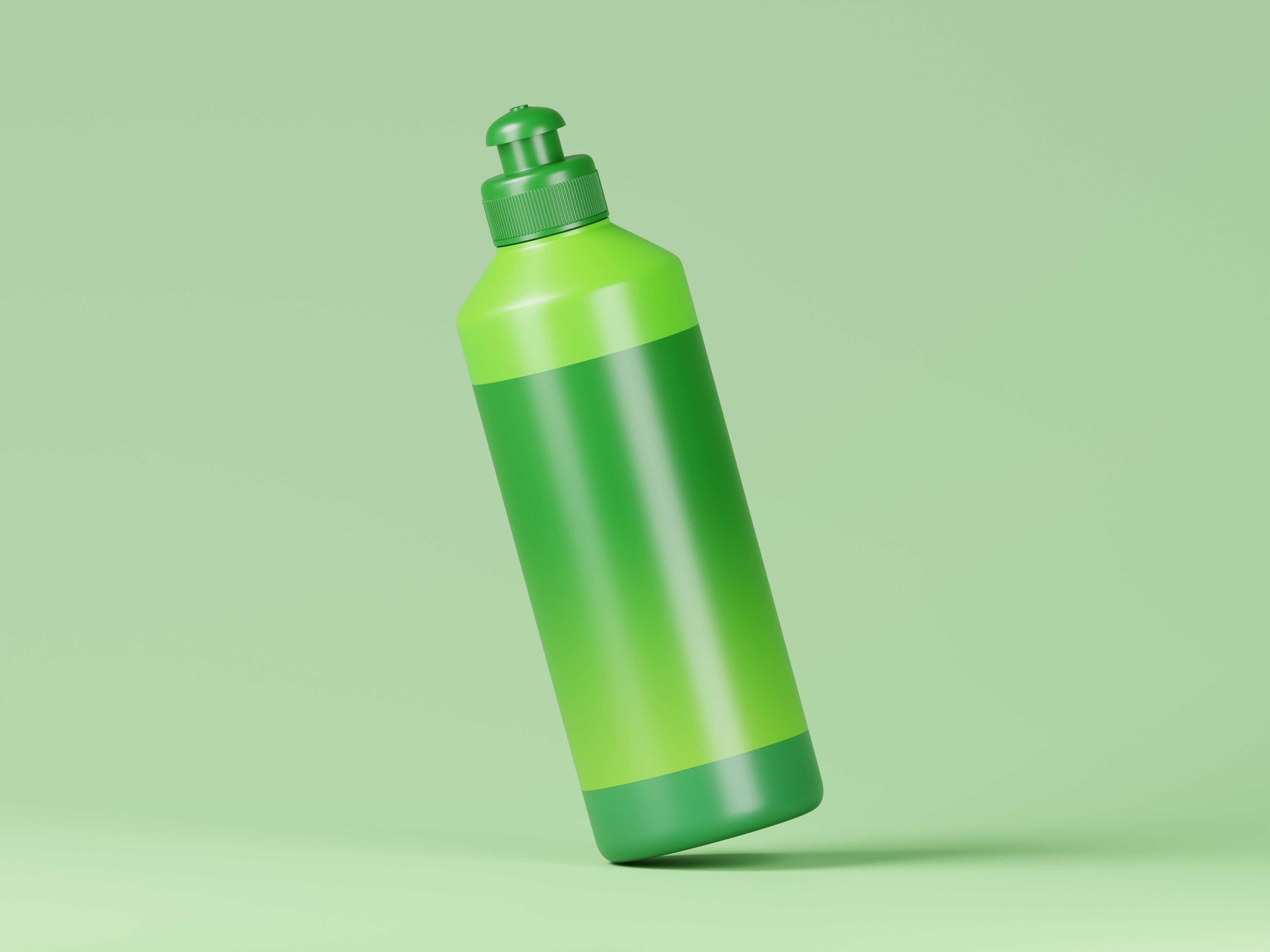 Green Chemical Detergent Plastic Bottle 3D Model Low-poly 3D model_6