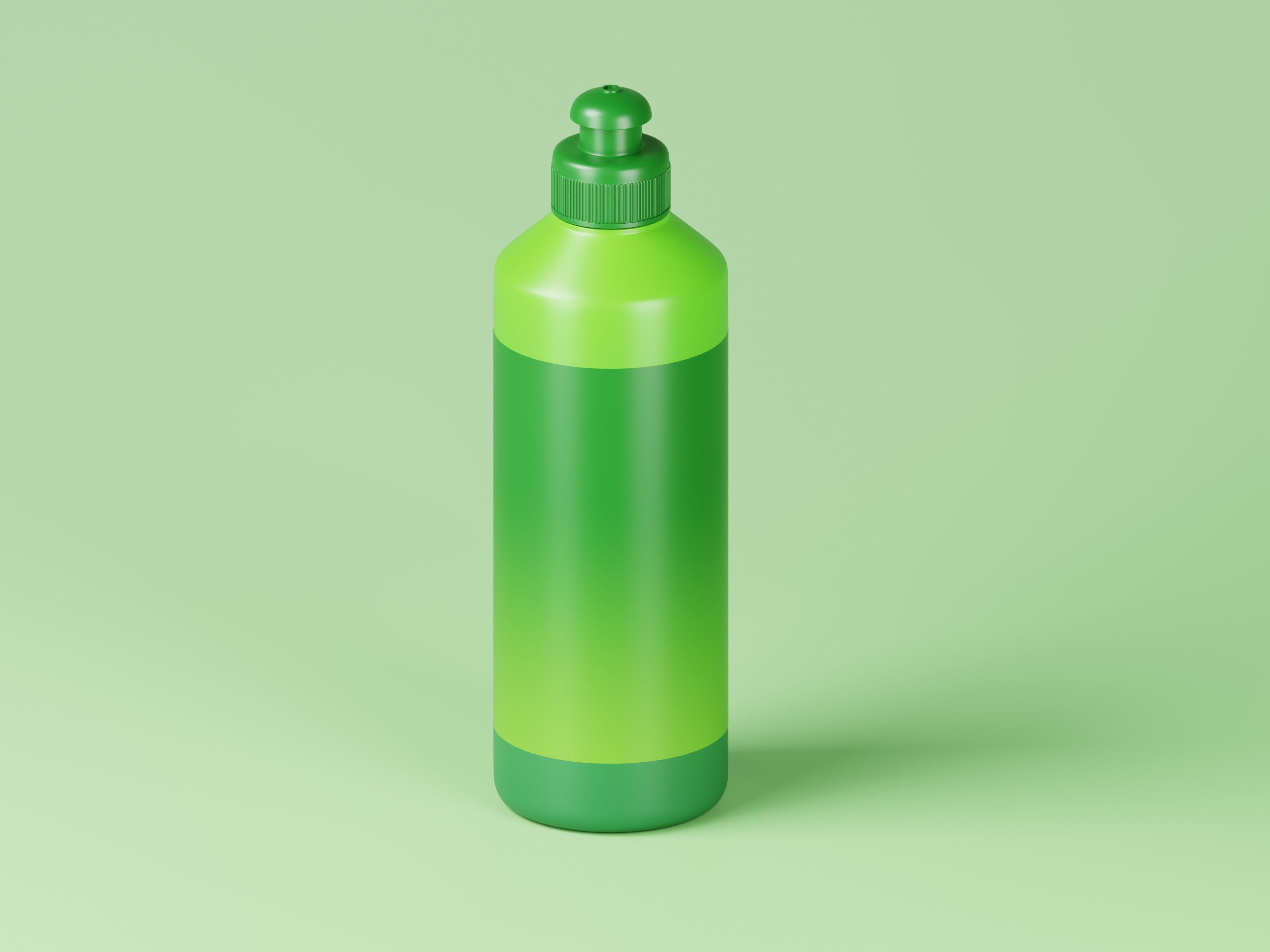 Green Chemical Detergent Plastic Bottle 3D Model Low-poly 3D model_3