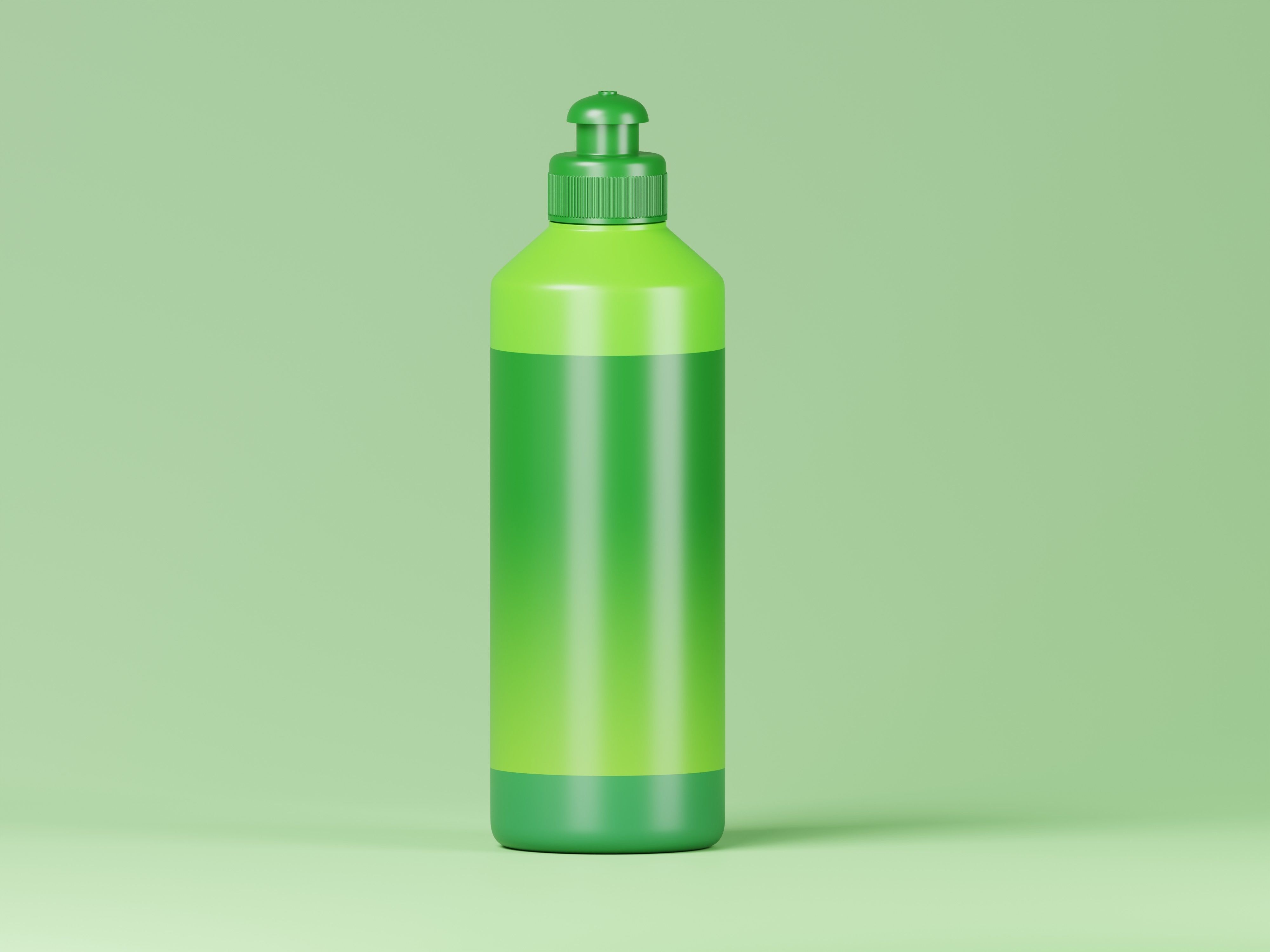 Green Chemical Detergent Plastic Bottle 3D Model Low-poly 3D model_1