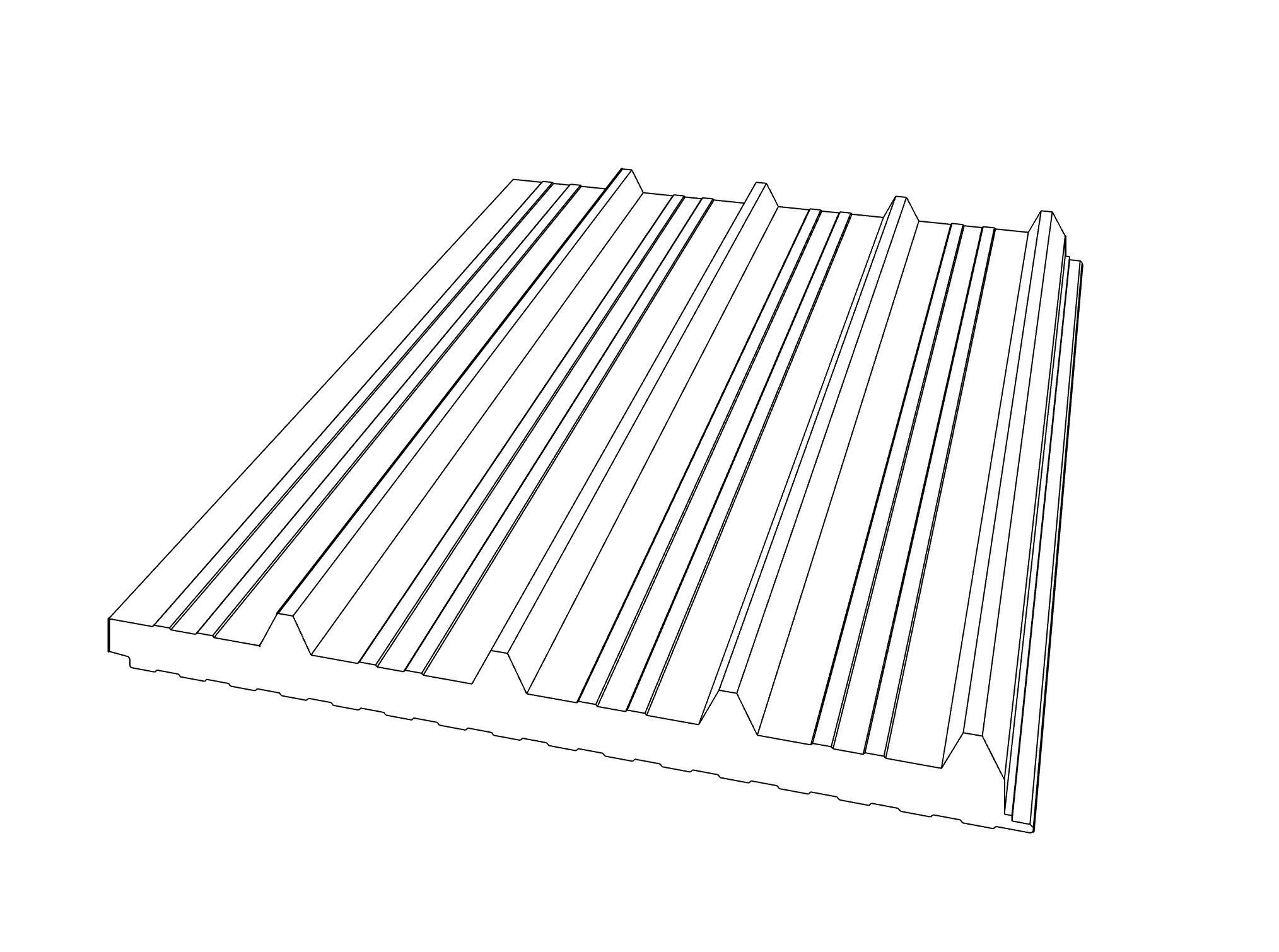Polyurethane Sandwich Panel Free 3D model_7