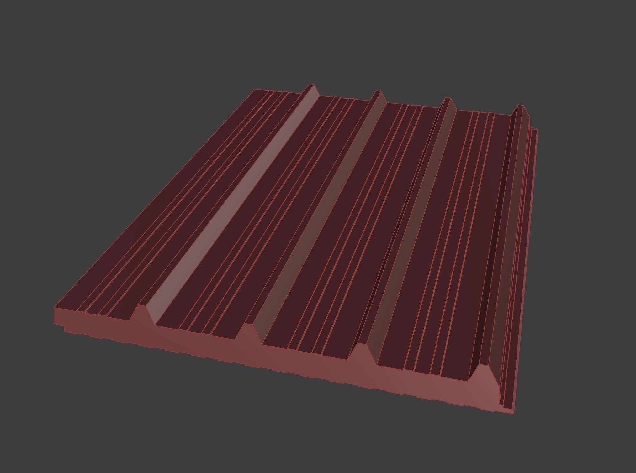 Polyurethane Sandwich Panel Free 3D model_3