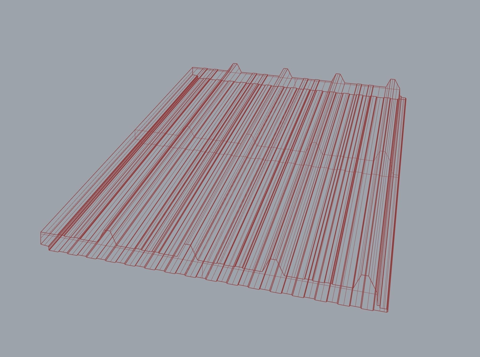 Polyurethane Sandwich Panel Free 3D model_4