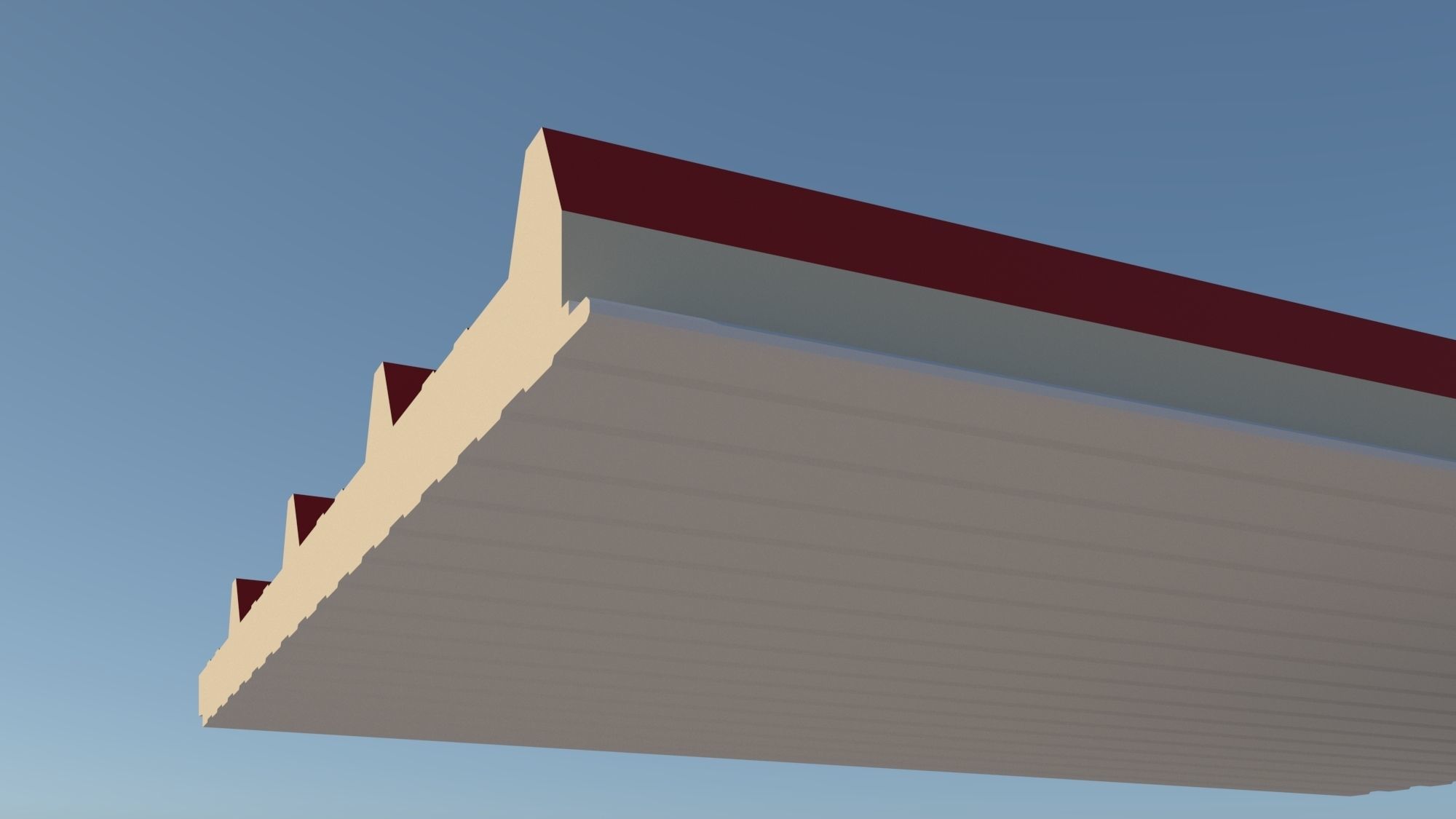 Polyurethane Sandwich Panel Free 3D model_8