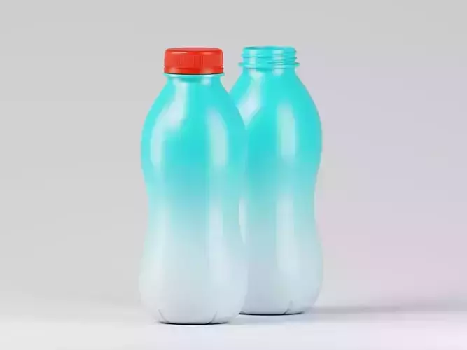 Drinking Yoghurt Bottle 3D Model