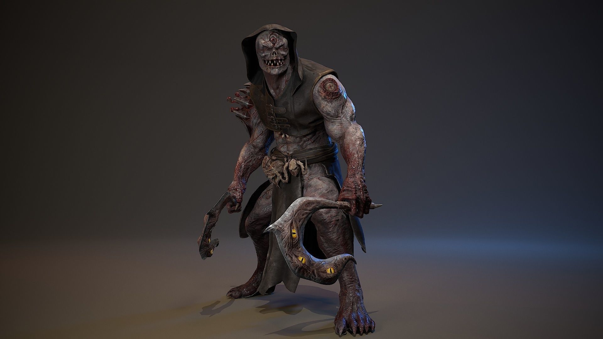 Mutant Monster 9 Low-poly 3D model_8