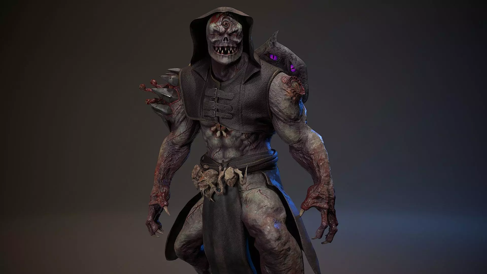 Mutant Monster 9 Low-poly 3D model_0