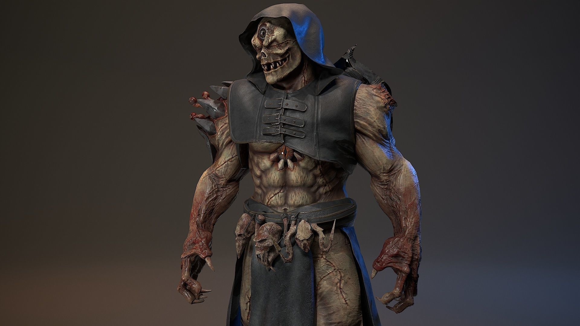 Mutant Monster 9 Low-poly 3D model_4