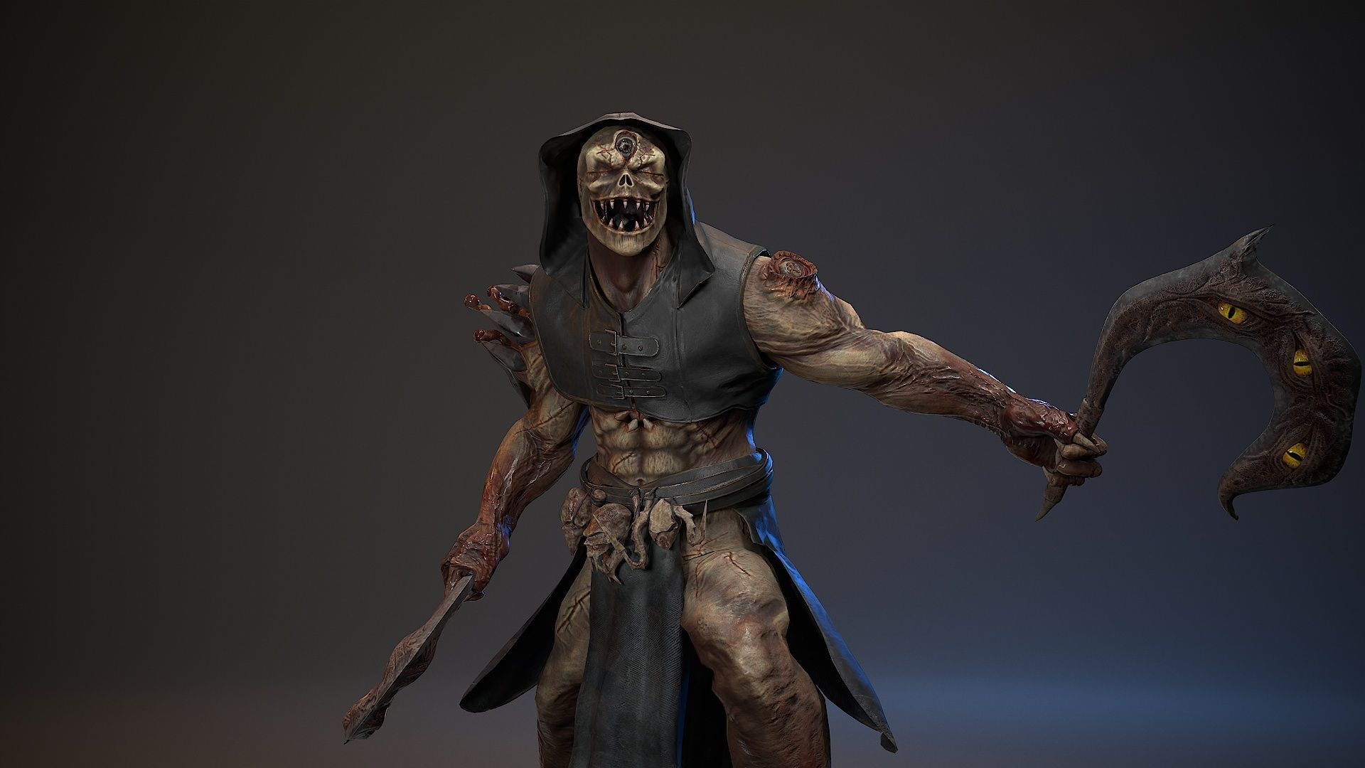 Mutant Monster 9 Low-poly 3D model_12