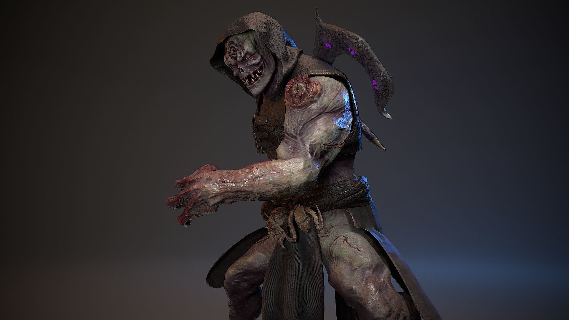 Mutant Monster 9 Low-poly 3D model_5