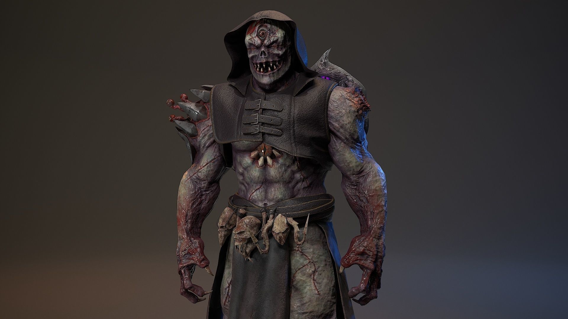 Mutant Monster 9 Low-poly 3D model_6