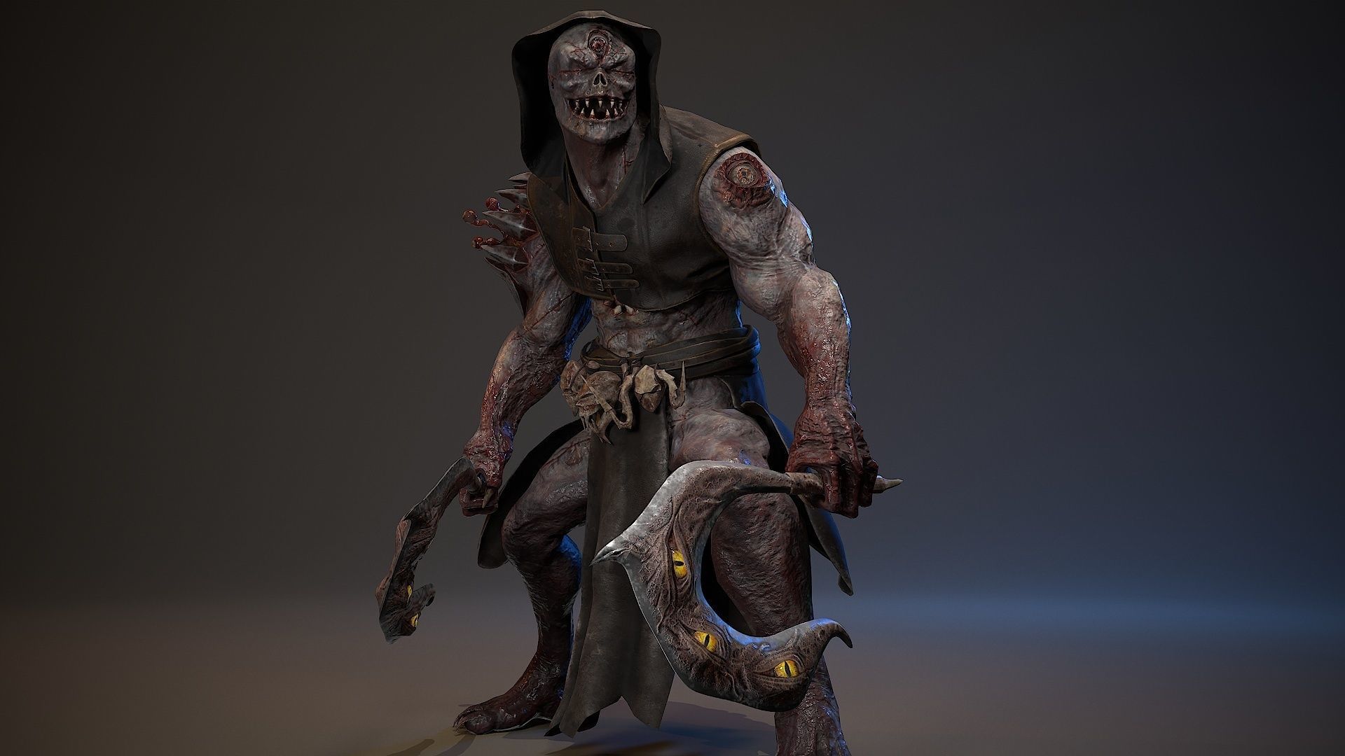 Mutant Monster 9 Low-poly 3D model_9