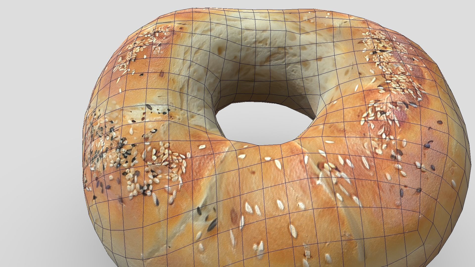 Bagel Low-poly 3D model_10