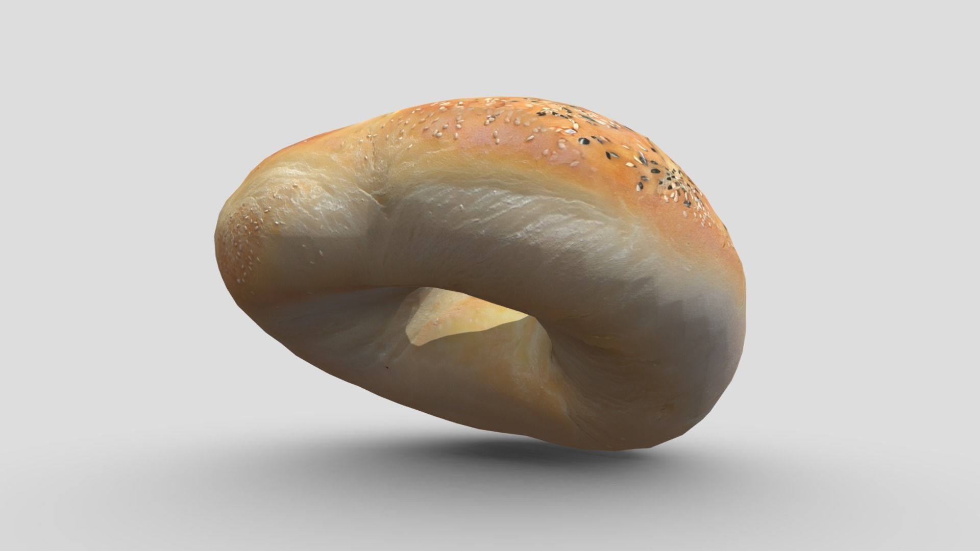 Bagel Low-poly 3D model_7