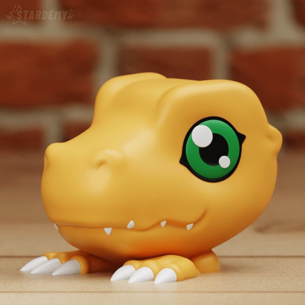 AGUMON DECOR PLANTER PEN HOLDER DIGIMON 3D print model_8
