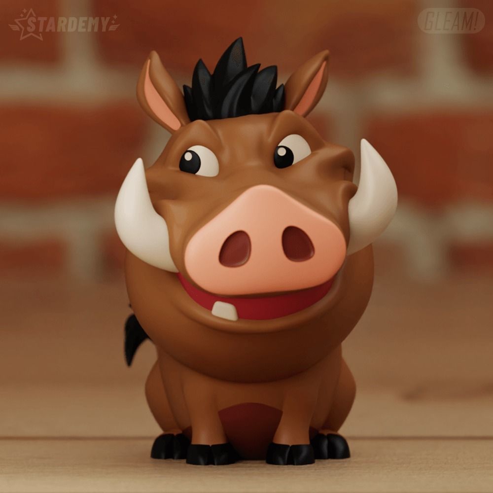 PUMBA CHIBI 2 MODELS LION KING FANART 3D print model_4