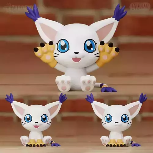 TAILMON CHIBI 3 MODELS FANART EASY PRINT GATOMON