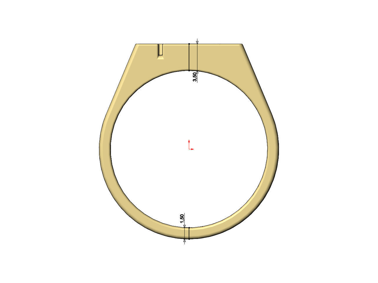 F Fendi reactangular signet ring Us sizes 6to11 3D print model_8