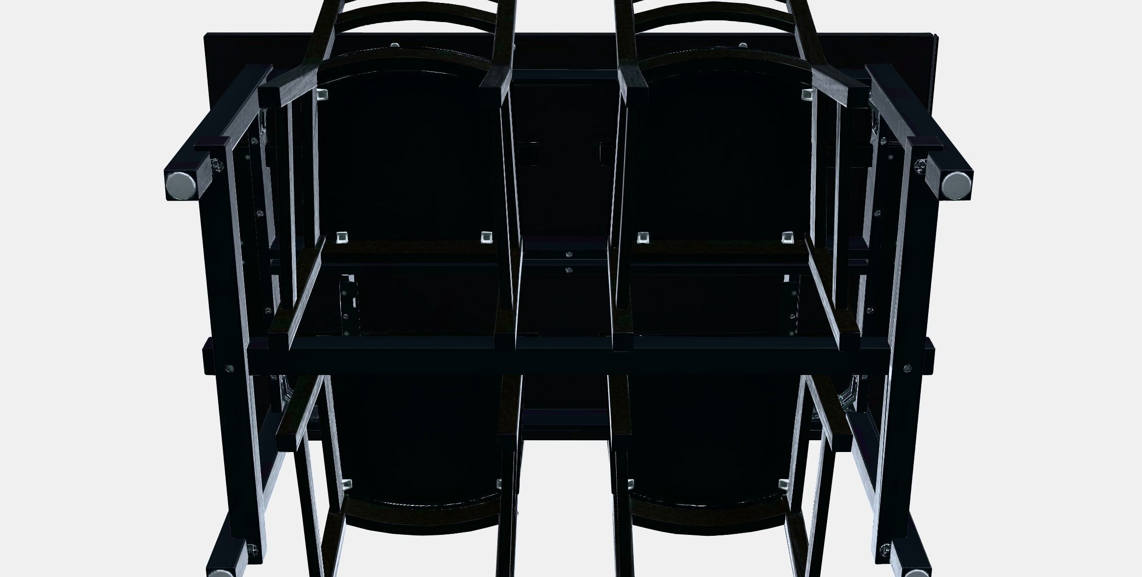 NORDVIKEN - NORDVIKEN Table and 4 chairs Low-poly 3D model_8