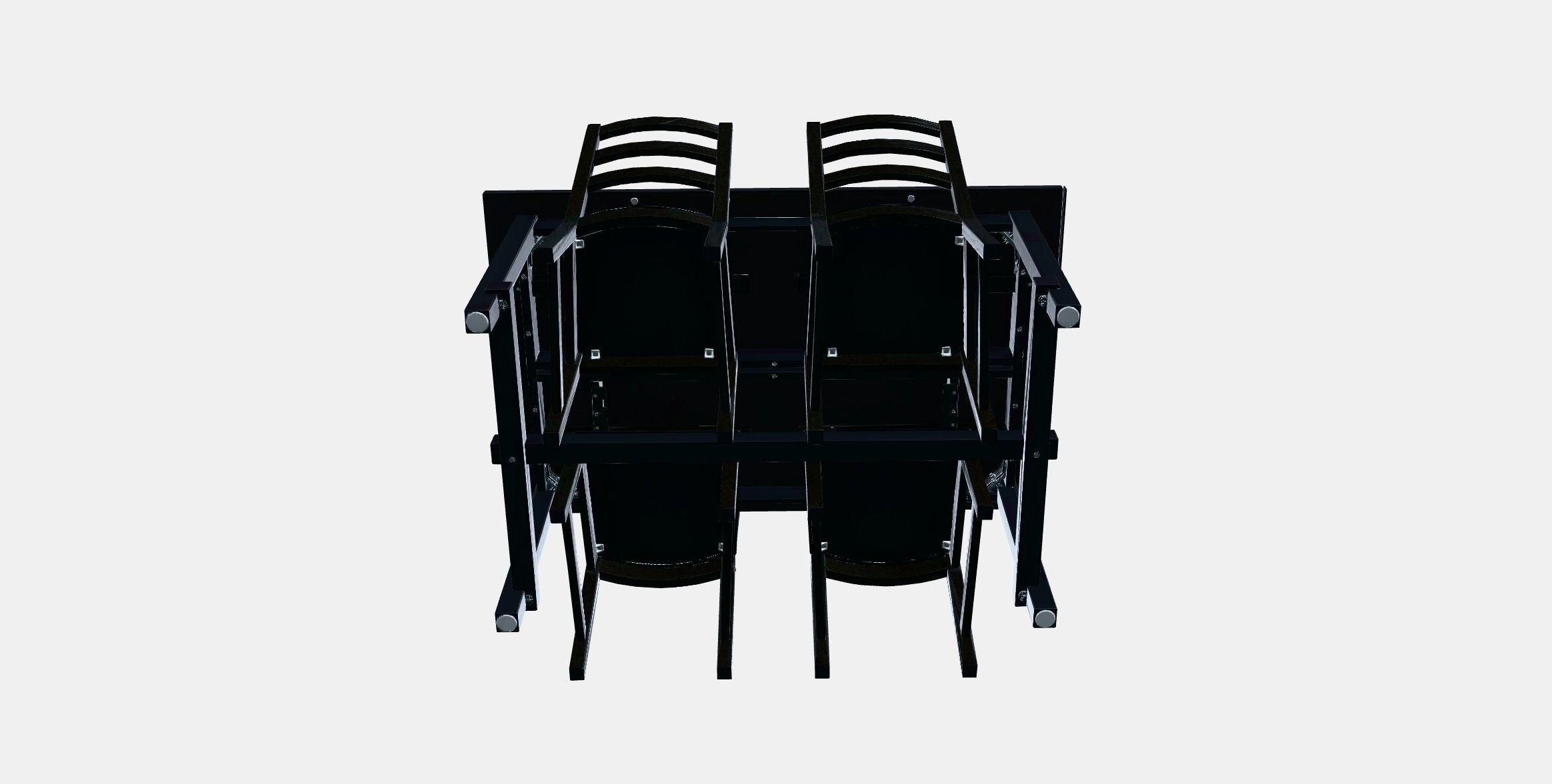 NORDVIKEN - NORDVIKEN Table and 4 chairs Low-poly 3D model_7