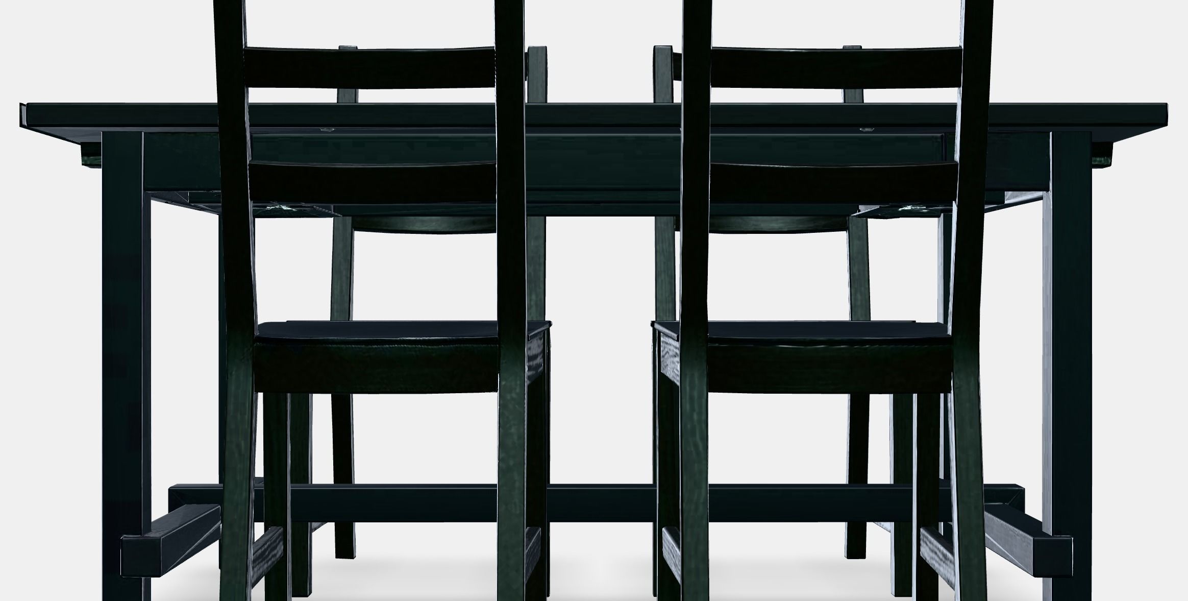 NORDVIKEN - NORDVIKEN Table and 4 chairs Low-poly 3D model_11