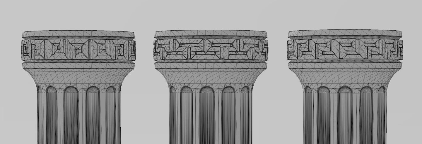 Fluted greek key model making miniature pillar columns 3D print model_15