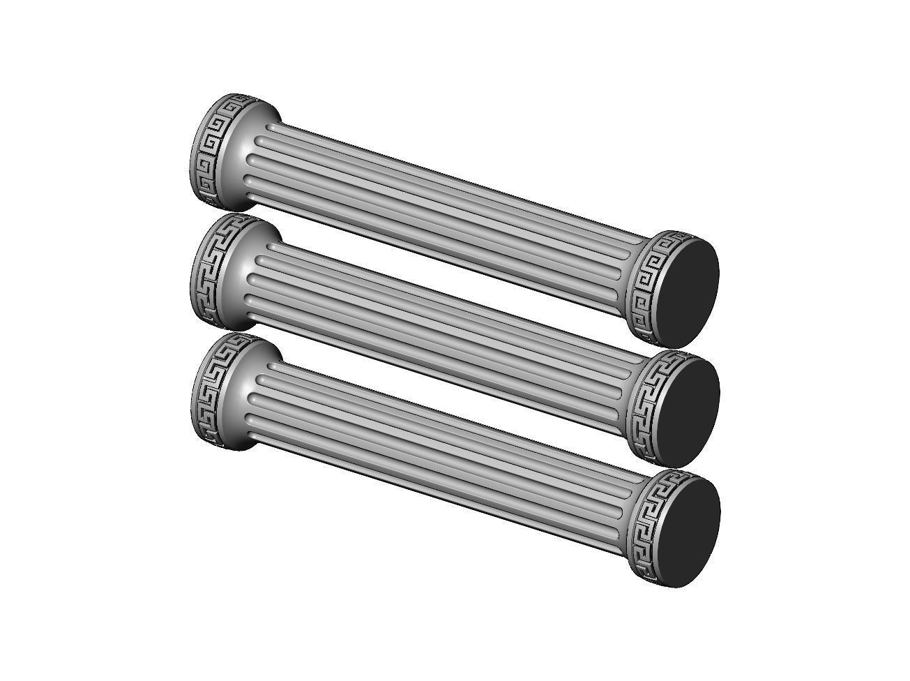 Fluted greek key model making miniature pillar columns 3D print model_2