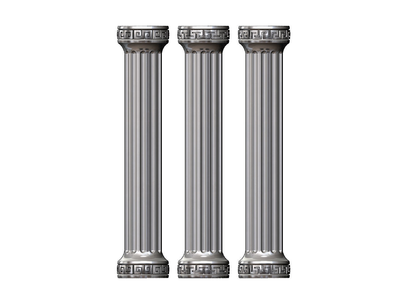 Fluted greek key model making miniature pillar columns 3D print model_9