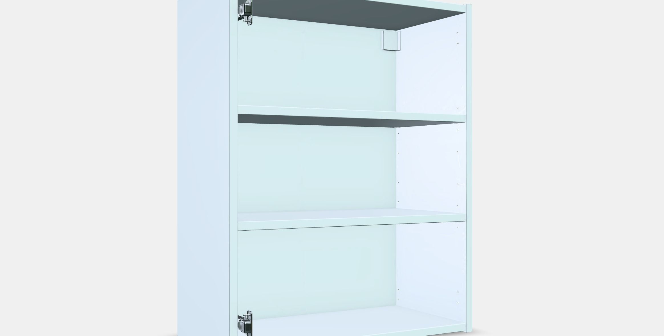 ENHET Wall cb w 2 shelves Low-poly 3D model_9