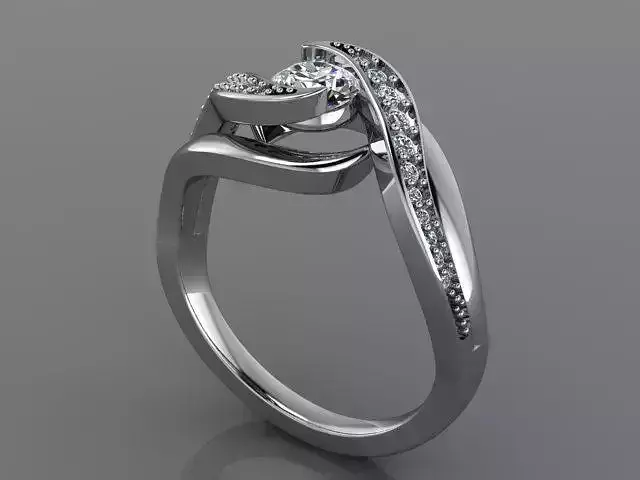 Engagement Ring 11 3DM STL OBJ MTL