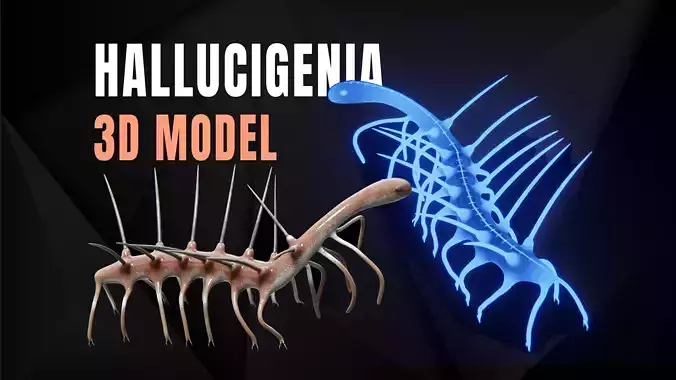 Hallucigenia Free low-poly 3D model