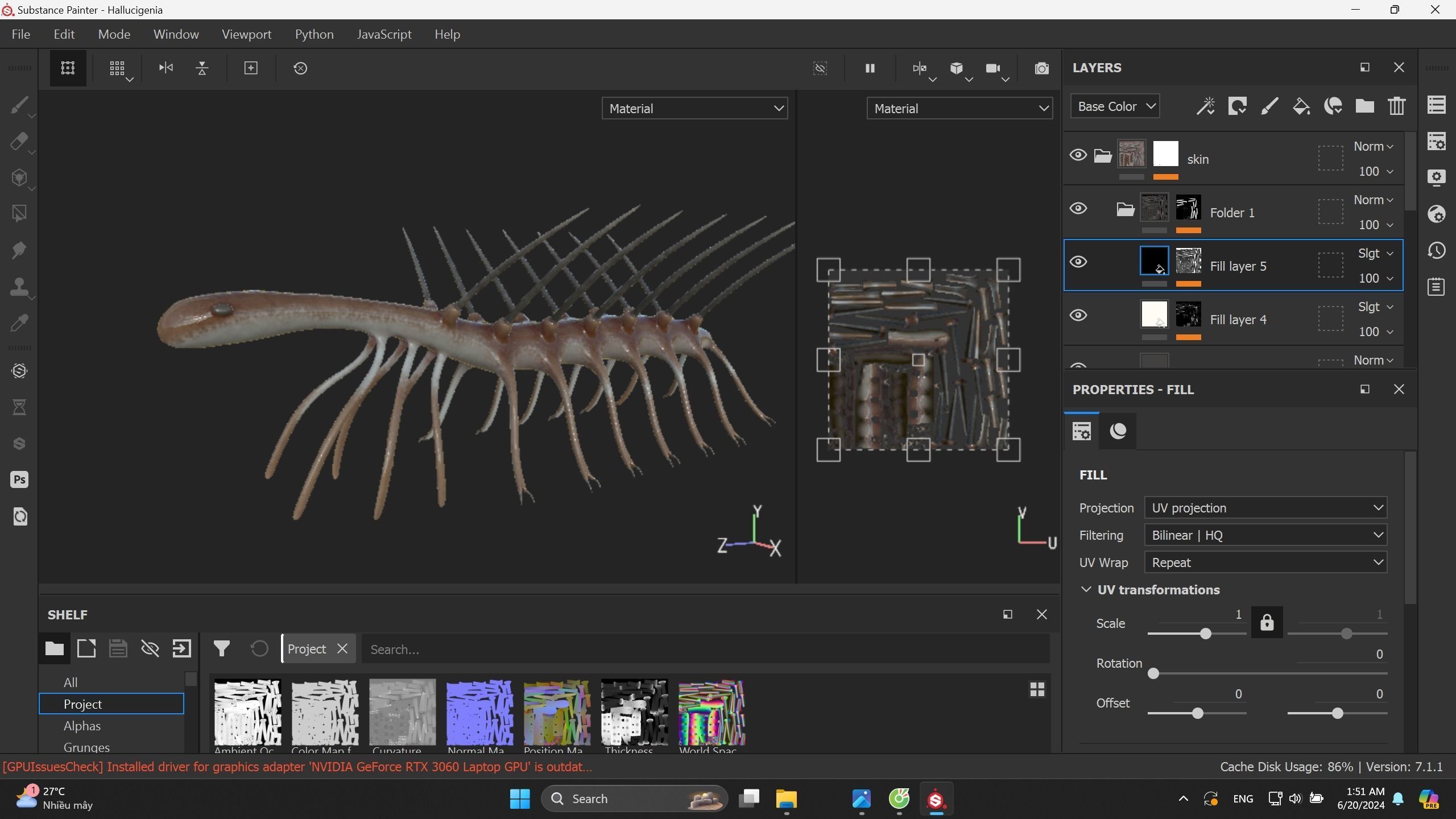 Hallucigenia Free low-poly 3D model_19