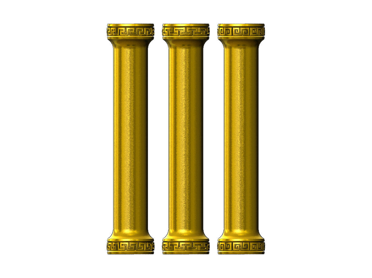 Simple greek key model making miniature pillar columns 3D print model_12