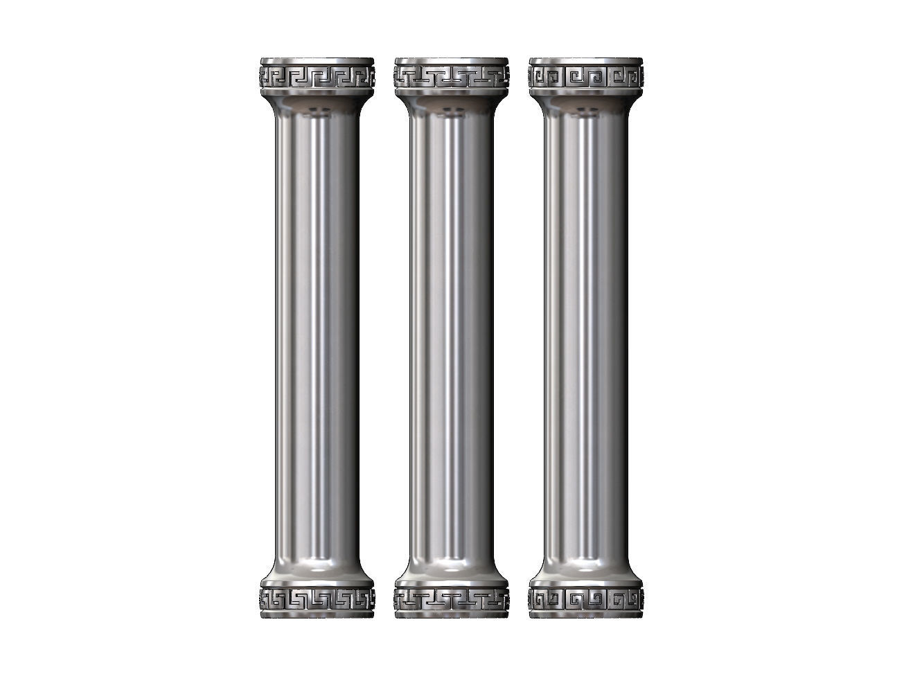 Simple greek key model making miniature pillar columns 3D print model_9