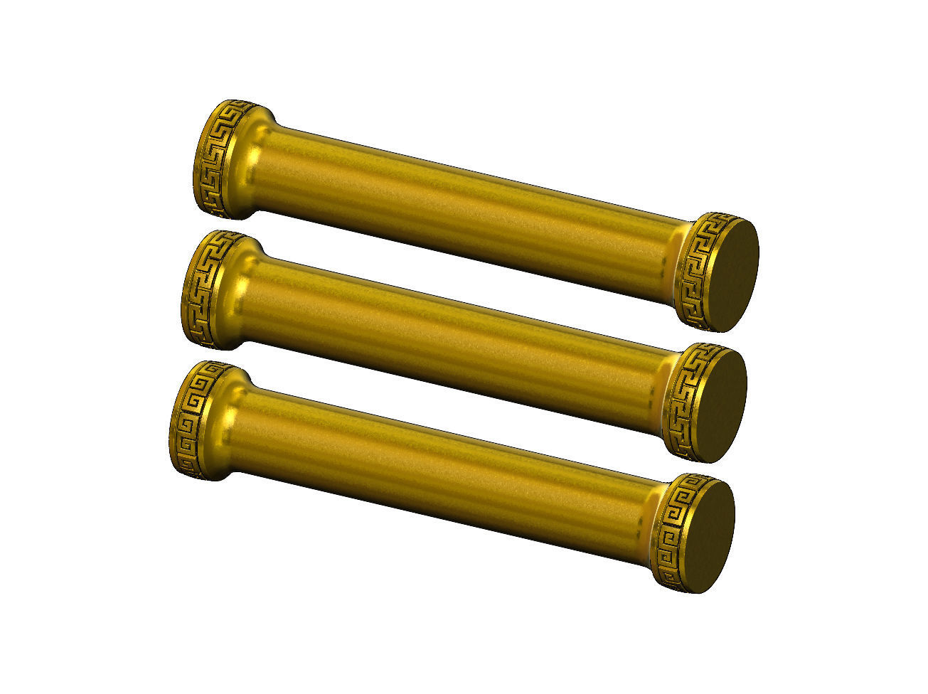 Simple greek key model making miniature pillar columns 3D print model_13