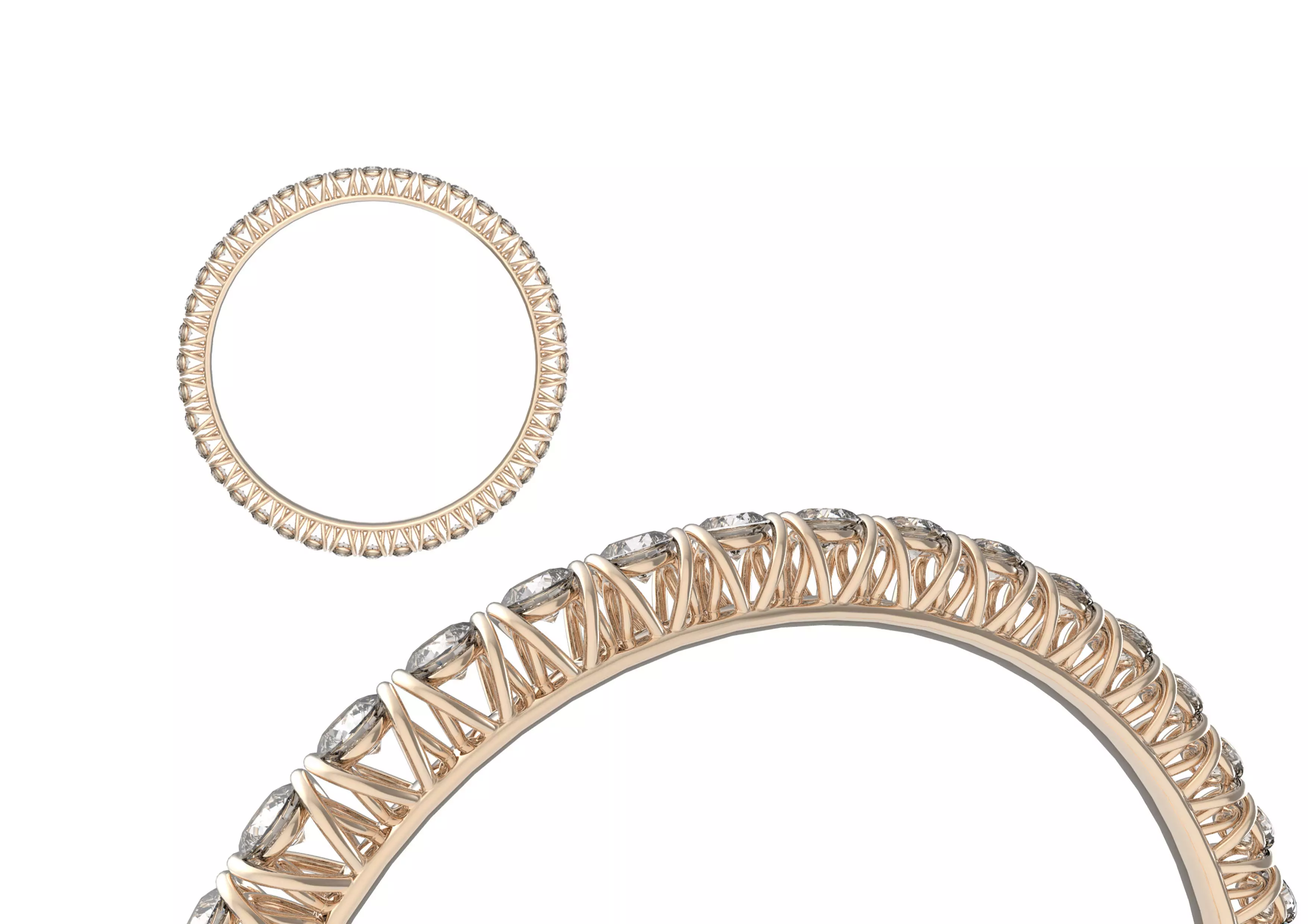 Wire Loops Bangle 3D print model_0
