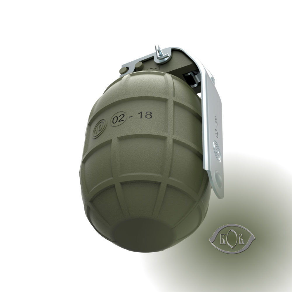 Bulgarian hand grenades GHO1 and GHD2 Moulage 3Dprintable 3D model_3