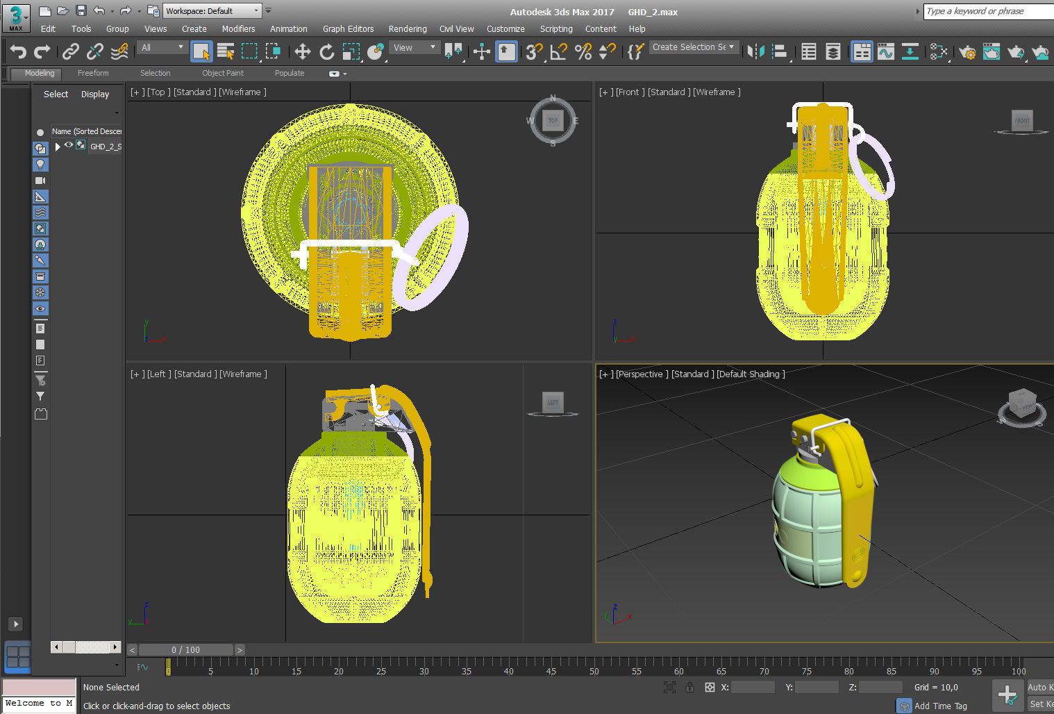 Bulgarian hand grenades GHO1 and GHD2 Moulage 3Dprintable 3D model_13