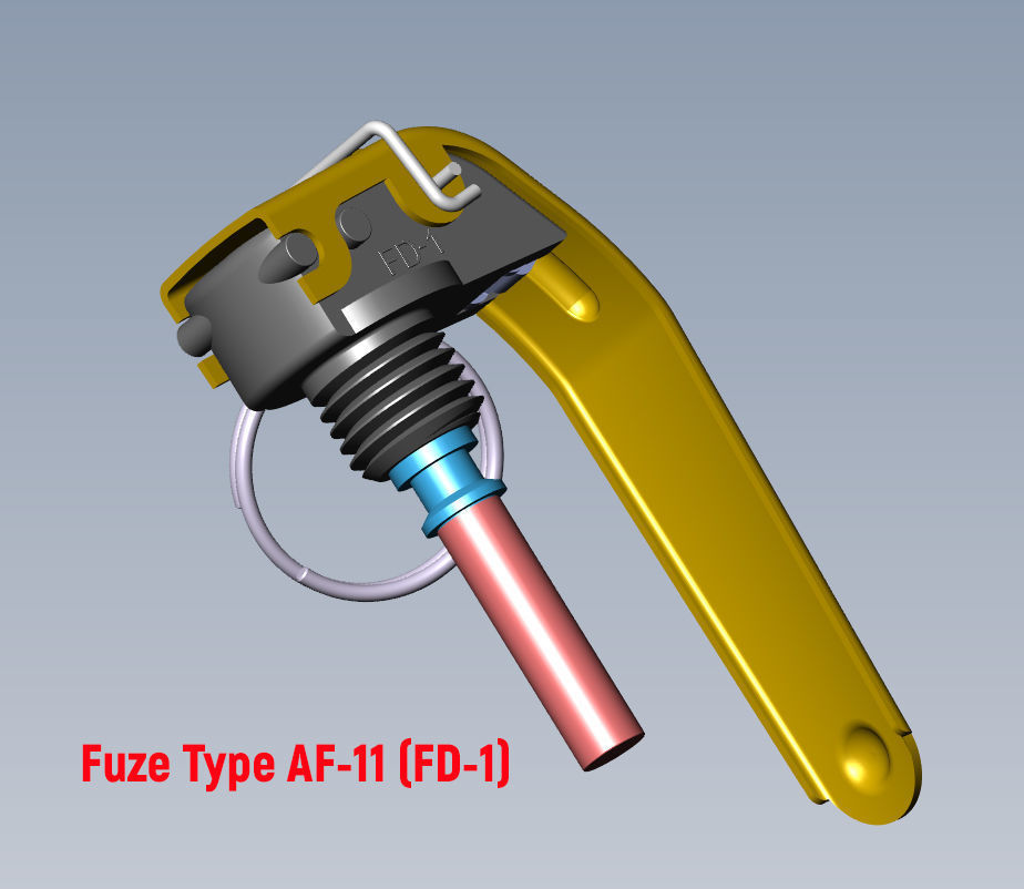 Bulgarian hand grenades GHO1 and GHD2 Moulage 3Dprintable 3D model_8