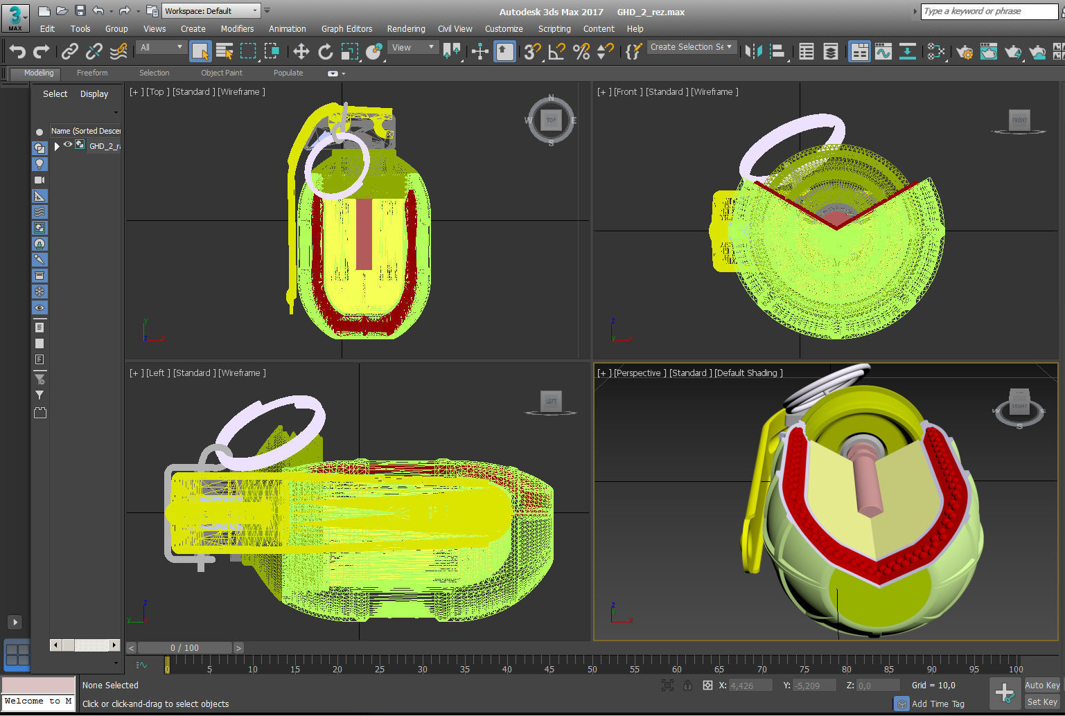 Bulgarian hand grenades GHO1 and GHD2 Moulage 3Dprintable 3D model_15