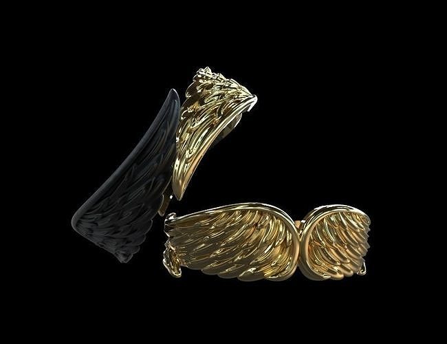 Angel Wings Ring 3D print model