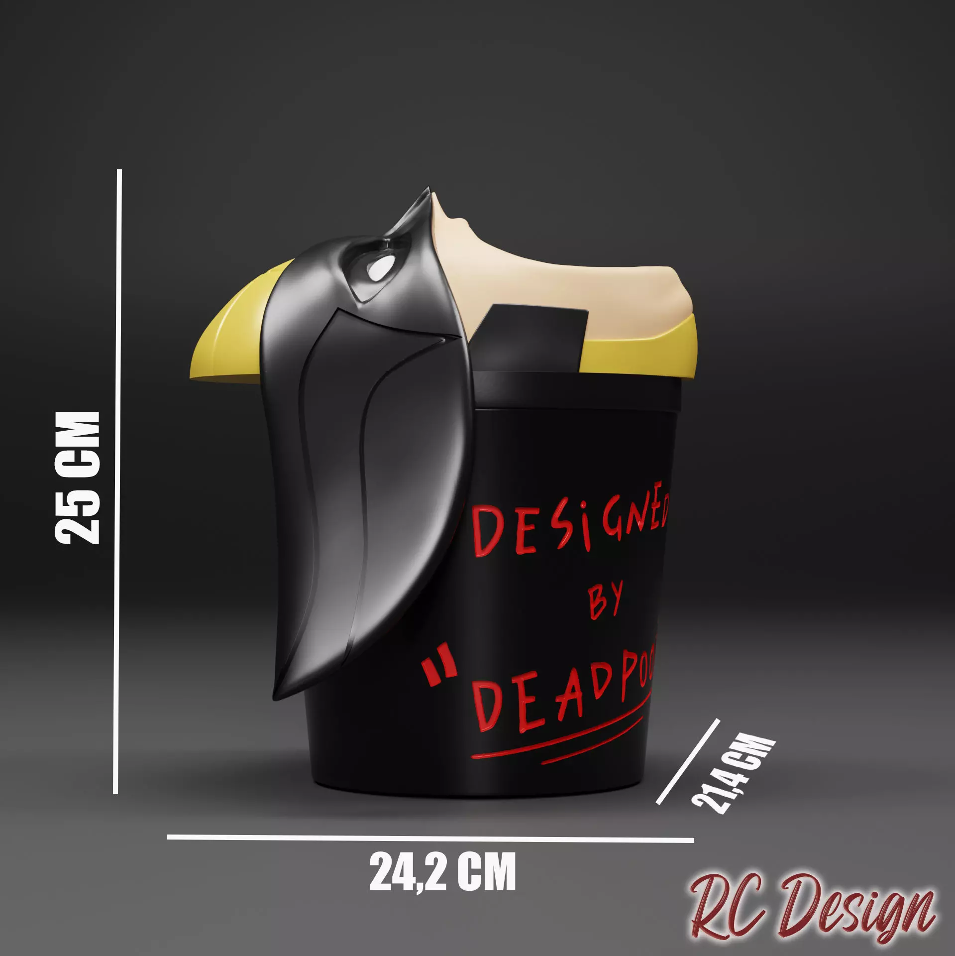 Popcorn Deadpool Wolverine Pochoclera 3D print model