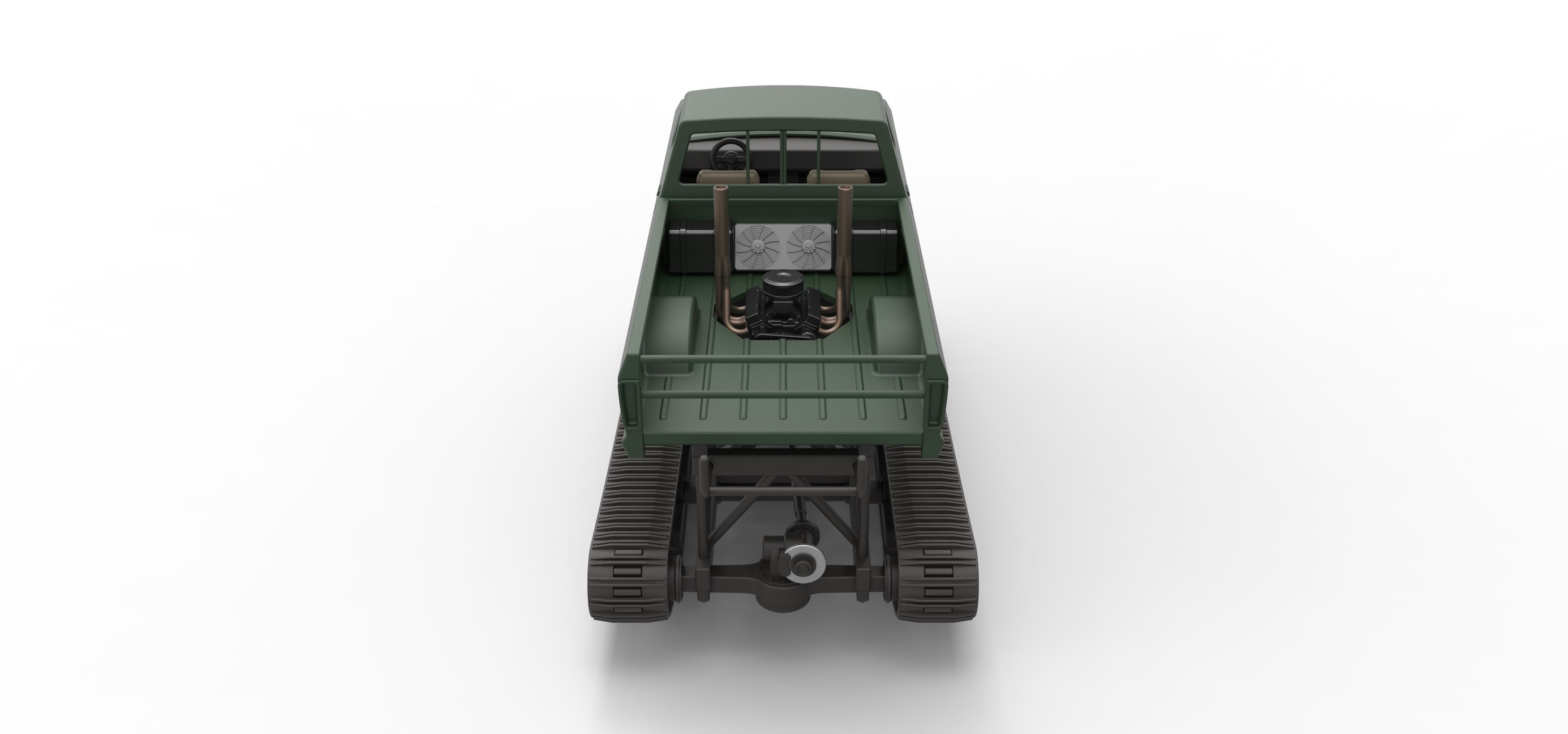 Redneck Rave Mud truck on tracks Scale 1 to 25 3D print model_17