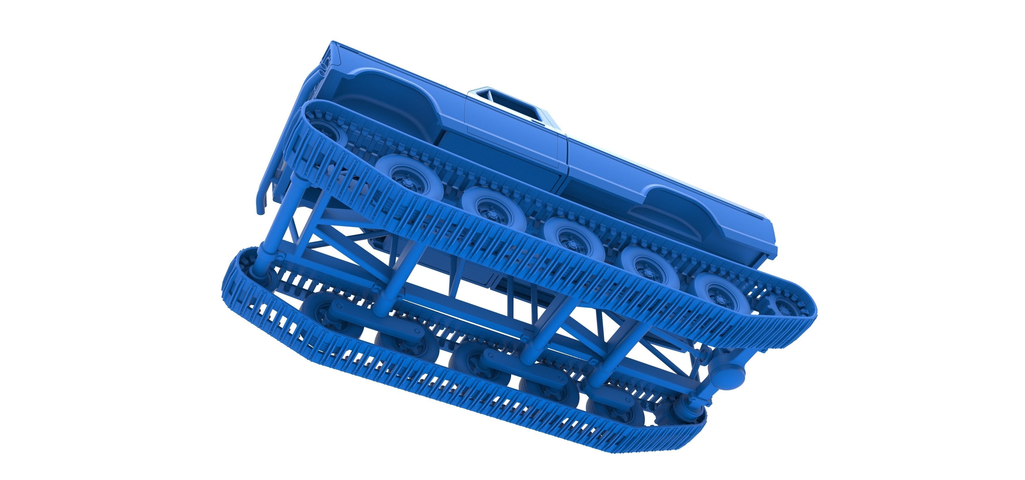 Redneck Rave Mud truck on tracks Scale 1 to 25 3D print model_20
