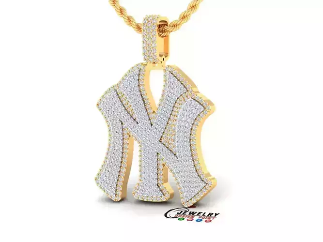 Custom New York Baseball Team Yankees  Pendant NY City Pendant 3D print model