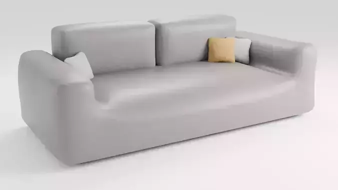Soft leather sofa for relaxing in light colors